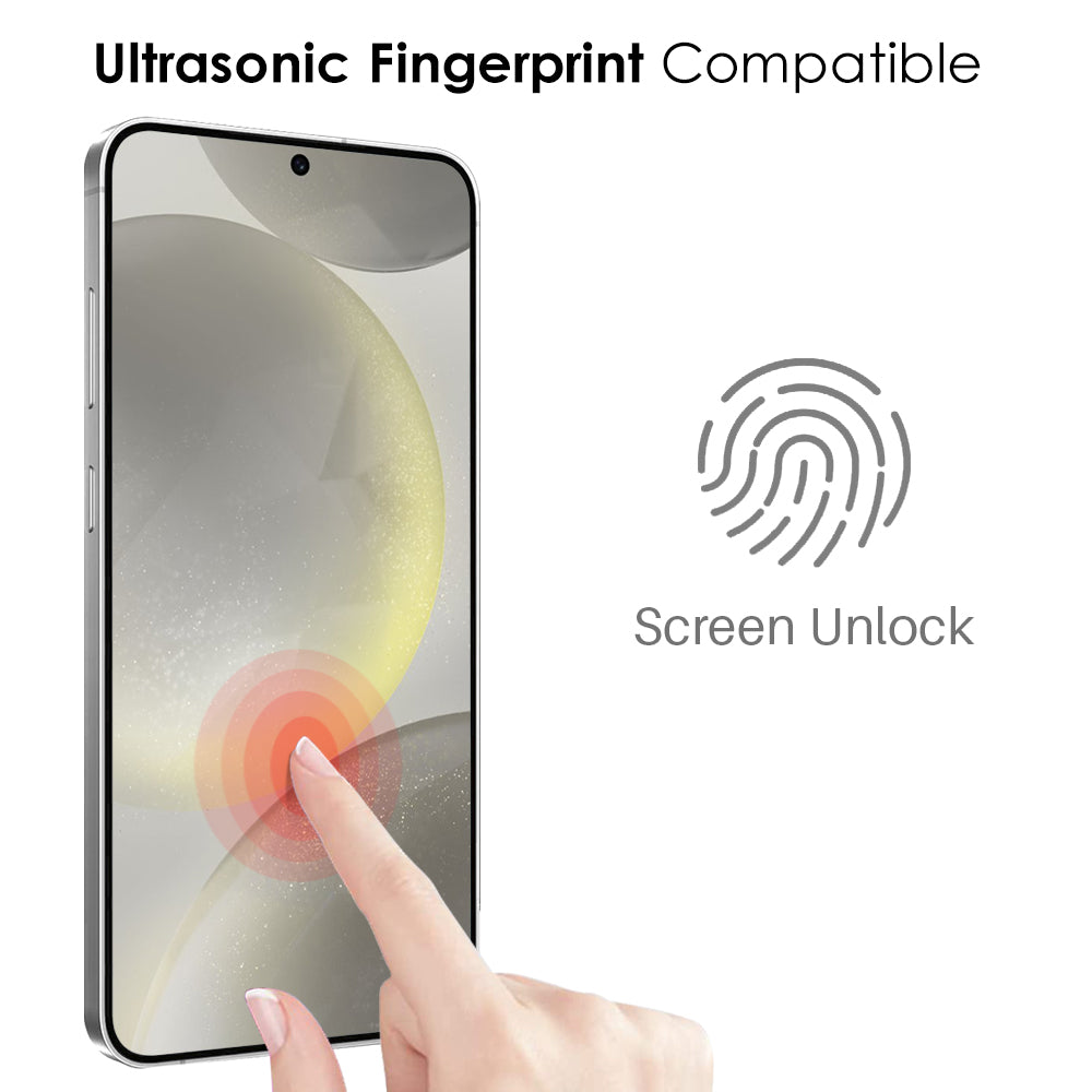 NORTHJO A++ For Samsung Galaxy S24 Screen Protector Silk Printing High Aluminum-silicon Glass Film Support Fingerprint Unlock NORTHJO A++ For Samsung Galaxy S24 Screen Protector Silk Printing High Aluminum-silicon Glass Film Support Fingerprint Unlock